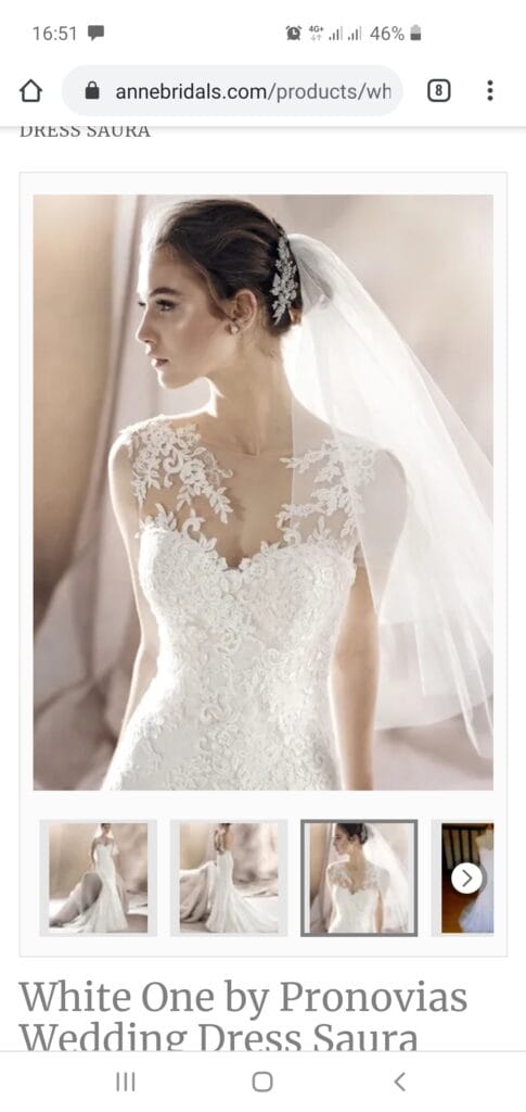 Modern wedding dress Pronovias Colormix Regular Long V-neck New (Un-Altered) Natural Size 36